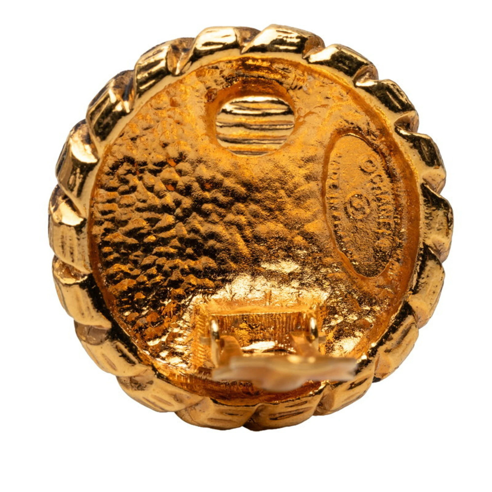 CHANEL Gold Logo Earrings - Picture 3 of 3